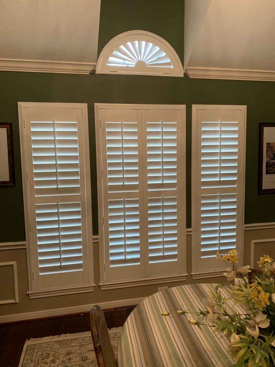 Beautiful shutters with arch houston tx